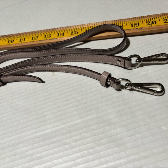 Coach Adjustable Leather Strap in Light Taupe with Silver Hardware - Picture 9 of 10